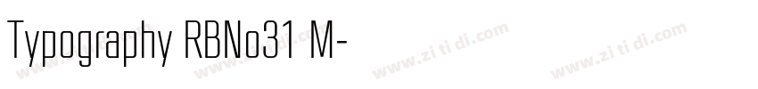 Typography RBNo31 M字体转换
